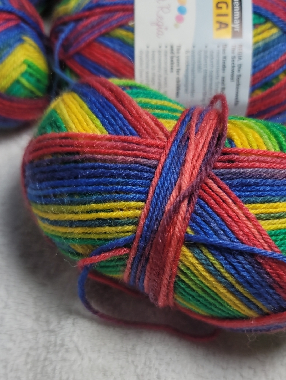 Multicolor Rainbow Sock Yarn - Bright Rainbow Colors - Picture 2 of 8